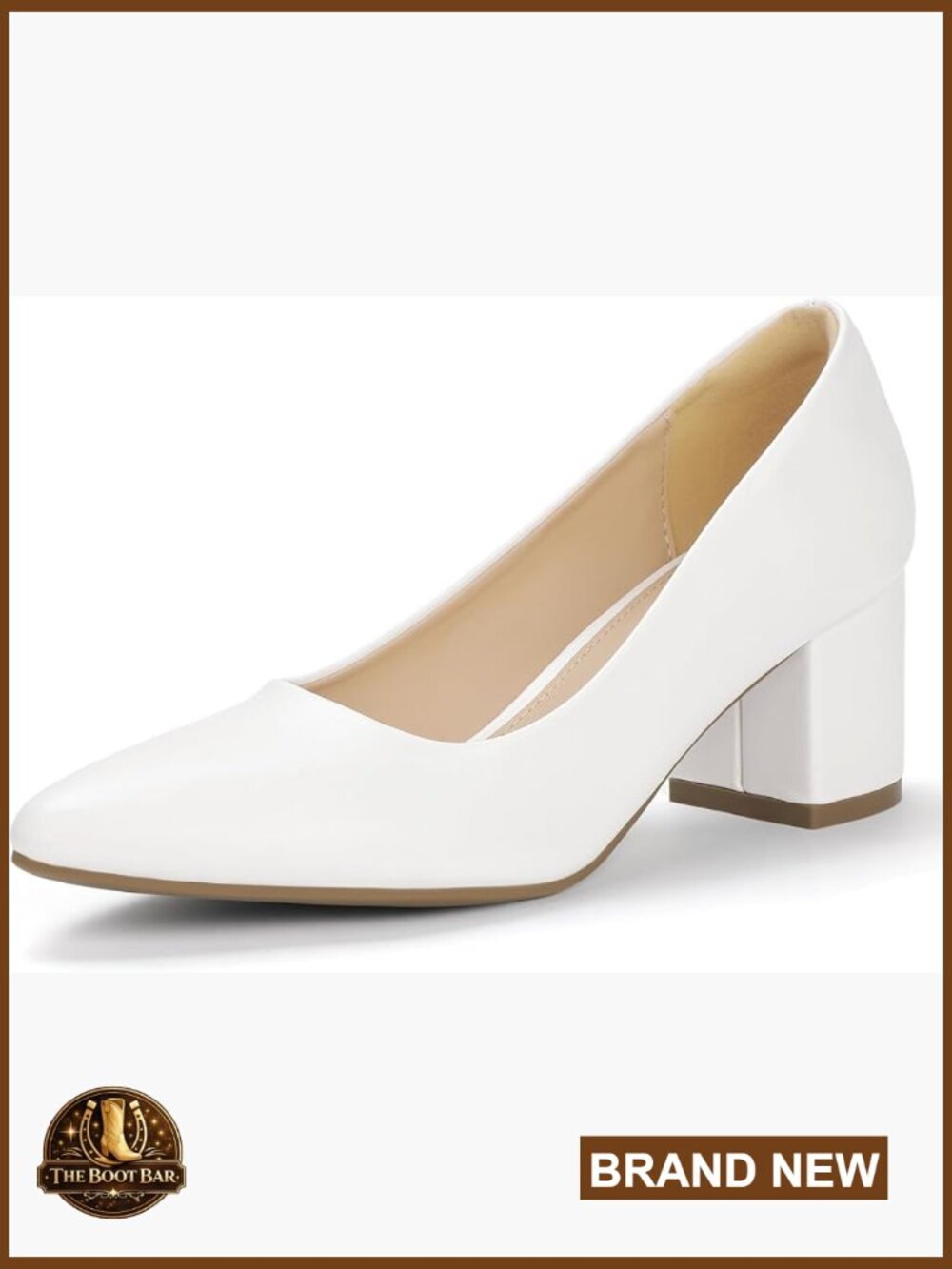 Low Chunky Block Heel Pumps Pointed Toe Dress Shoes for Women Office Work
